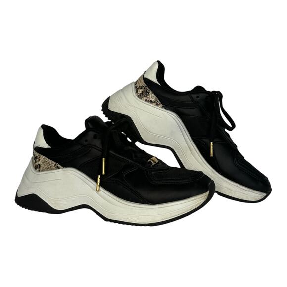 ZARA Animal snake print chunky sneakers brown black white size 6 (36) - Picture 2 of 12